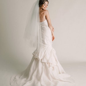 Brianna Veil Three Tier Wedding Veil, Fingertip Veil, Bridal Veil, 3 Tier Drop Veil, Soft Tulle, Waltz Veil, Chapel Veil 3011 image 5