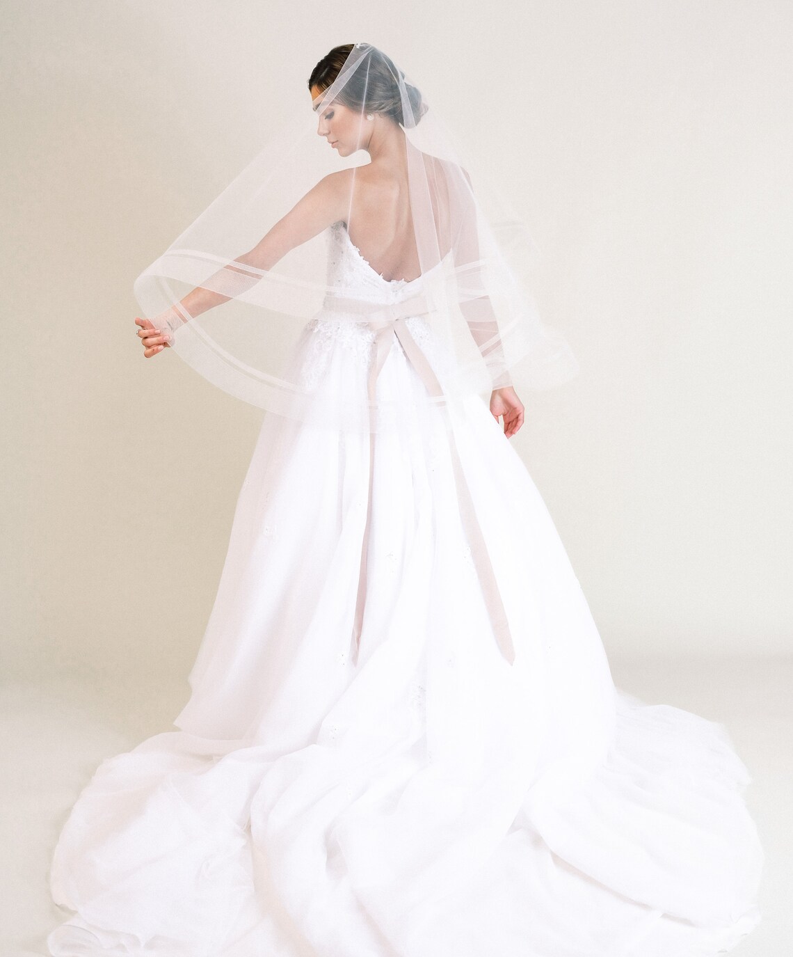 Amanda Veil Short Horsehair Wedding Veil 1/2 and | Etsy