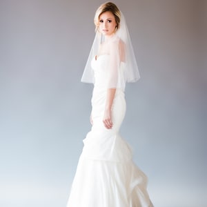 Elise Veil - Two Tiered Elbow Length Wedding Veil, Elbow Length, Bridal Veil, Short Veil, Ivory Veil, Wedding Accessories,