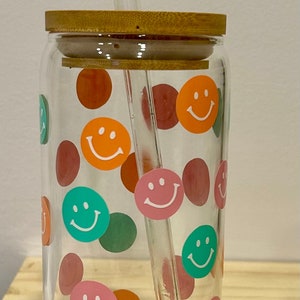 Vaso de Vidrio- Cara Sonriente