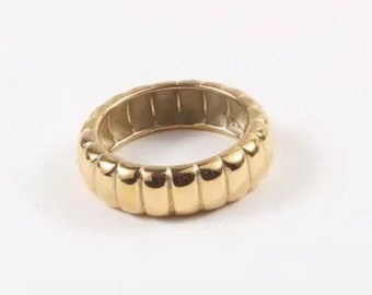 Valentine's Day Gift for Her Chunky Statement 18K Gold Plated Stainless Steel Ring Washable Statement Jewelry Australia