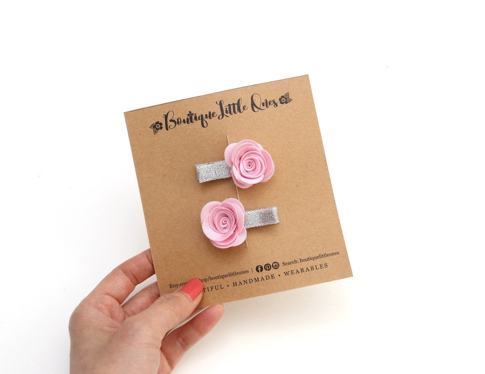 Rose Flower Baby Alligator Hair Clip White Rose Flower Baby Etsy