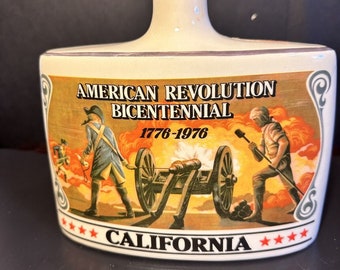 Early Times Empty California American Revolution Bicentennial Whiskey Bottle Decanter Barware