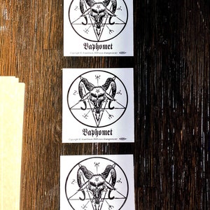 3 Baphomet Sticker Devil Gothic Occult Sabbatic Winged Goat Lucifer Pentagram