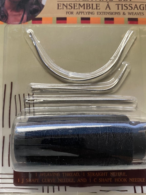 Hair Weaving Thread Sewing Needle Weft Bundle Black Curve J C - Etsy Hair Weaving Thread Sewing Needle Weft Bundle Black Curve J C - Etsy