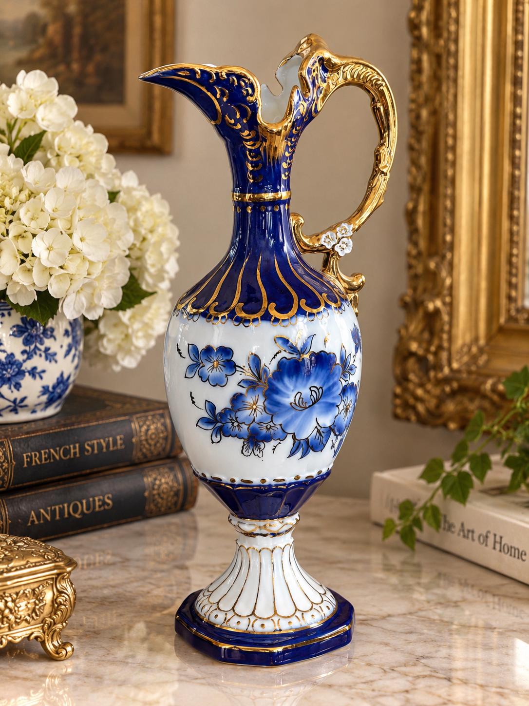 Limoges Blue Vase - Etsy