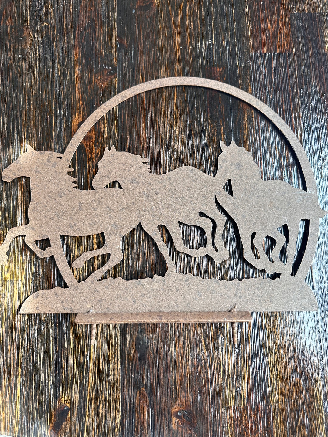 Stamped Metal Running Horses Metal Running Action Equestrian Horses Topper - Etsy