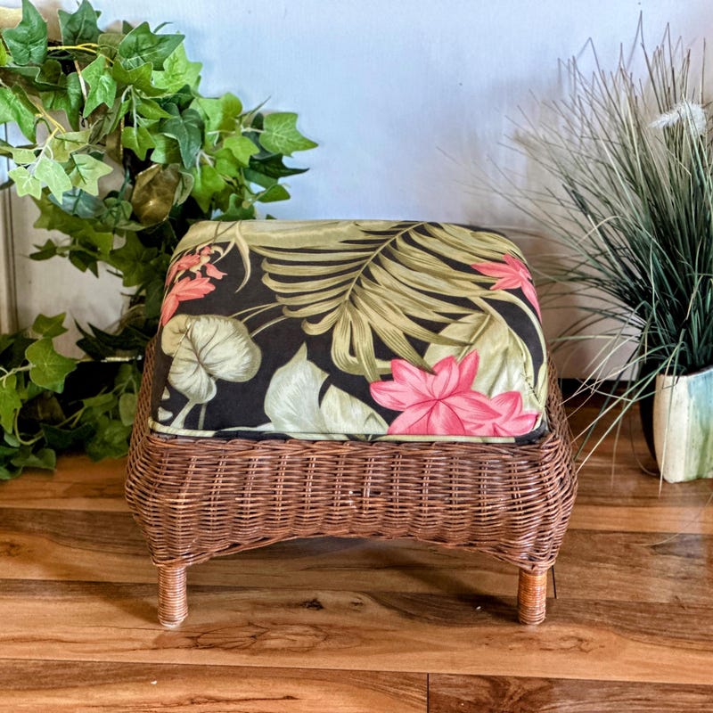 Footstools Rattan Footstool - Etsy