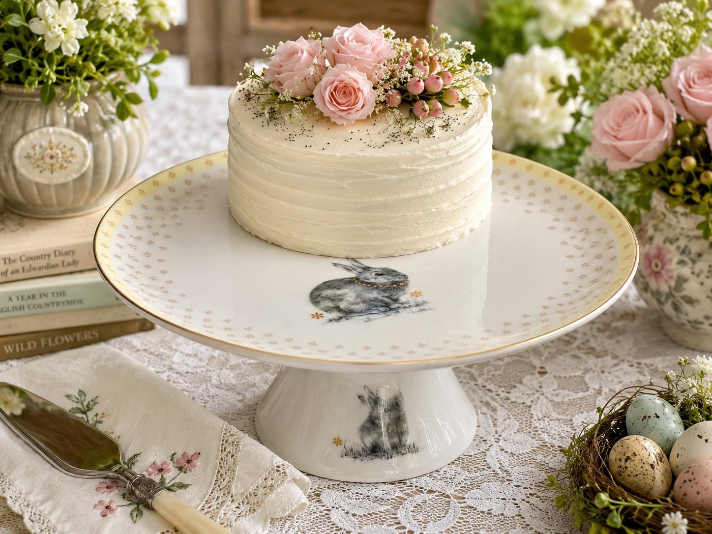 Rabbit Cake Stand - Etsy