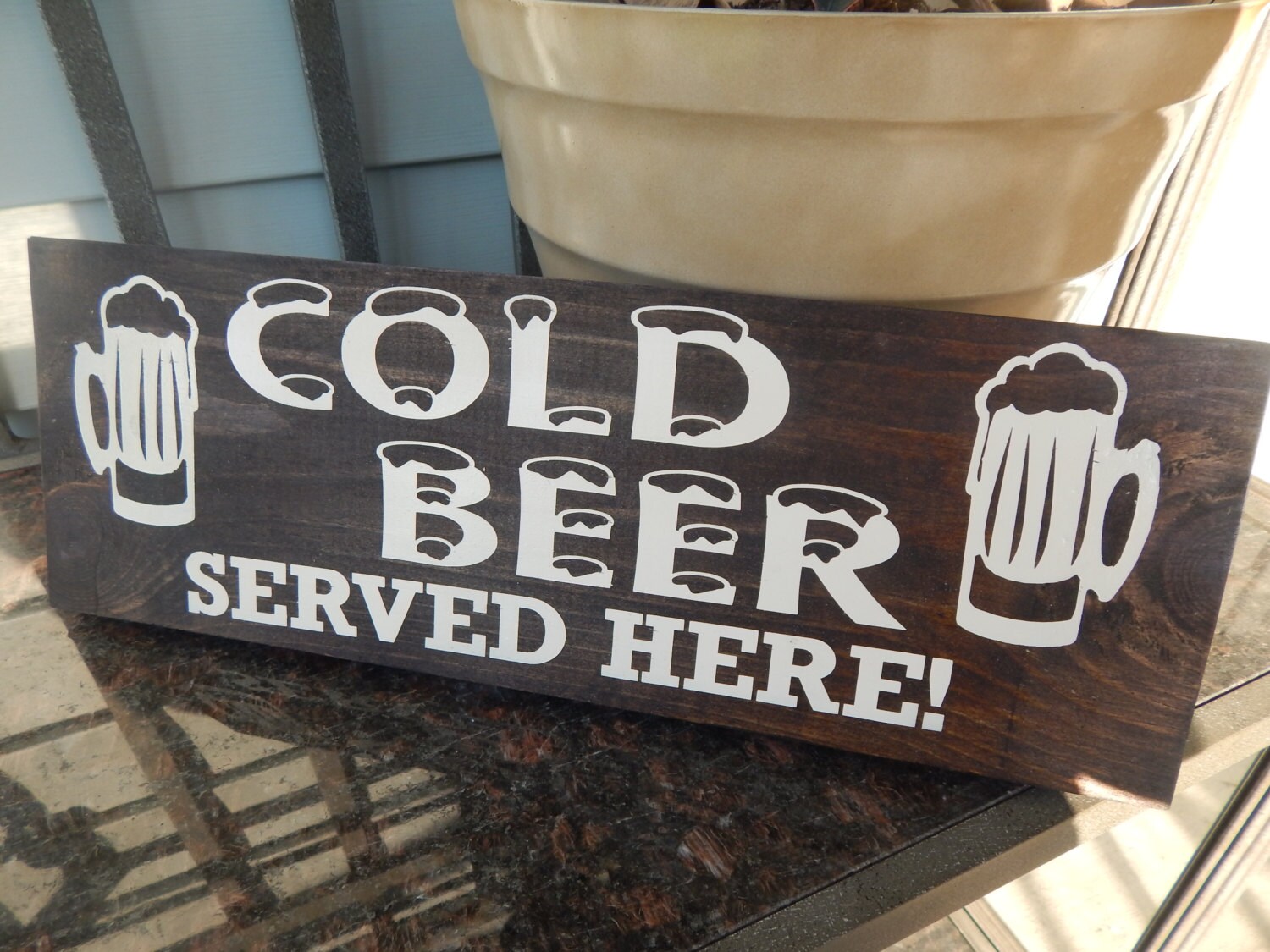 Funny beer quote sign decor Cold Beer Sold Here Wooden Etsy