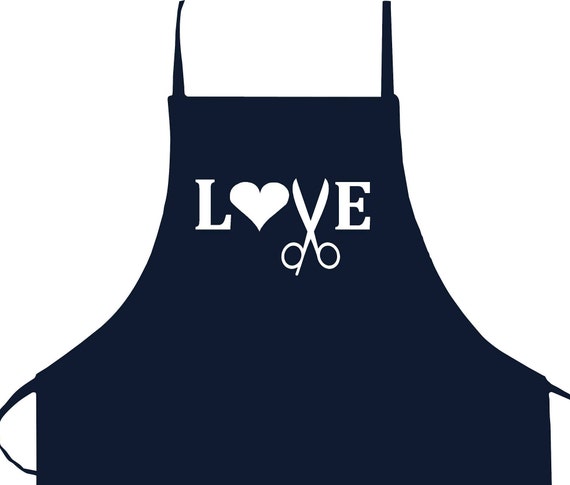 Hair Stylist Apron Custom Apron Scissors Heart Apron Etsy