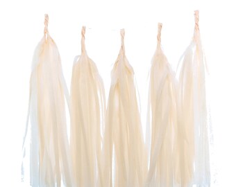 Peach Tissue Paper Tassel Garland (Set of 5)