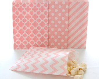 pink paper bags etsy
