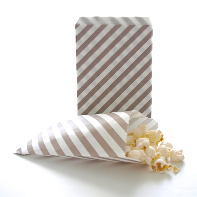 Silver Paper Bags Birthday Favor Ideas Wedding Candy Buffet Bags Small Paper Favor Bags 25 Pack Silver Striped Bags