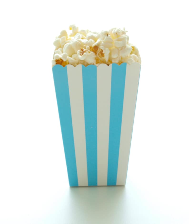 Light Blue Popcorn Boxes 36 Pack Mini Popcorn Tubs Etsy