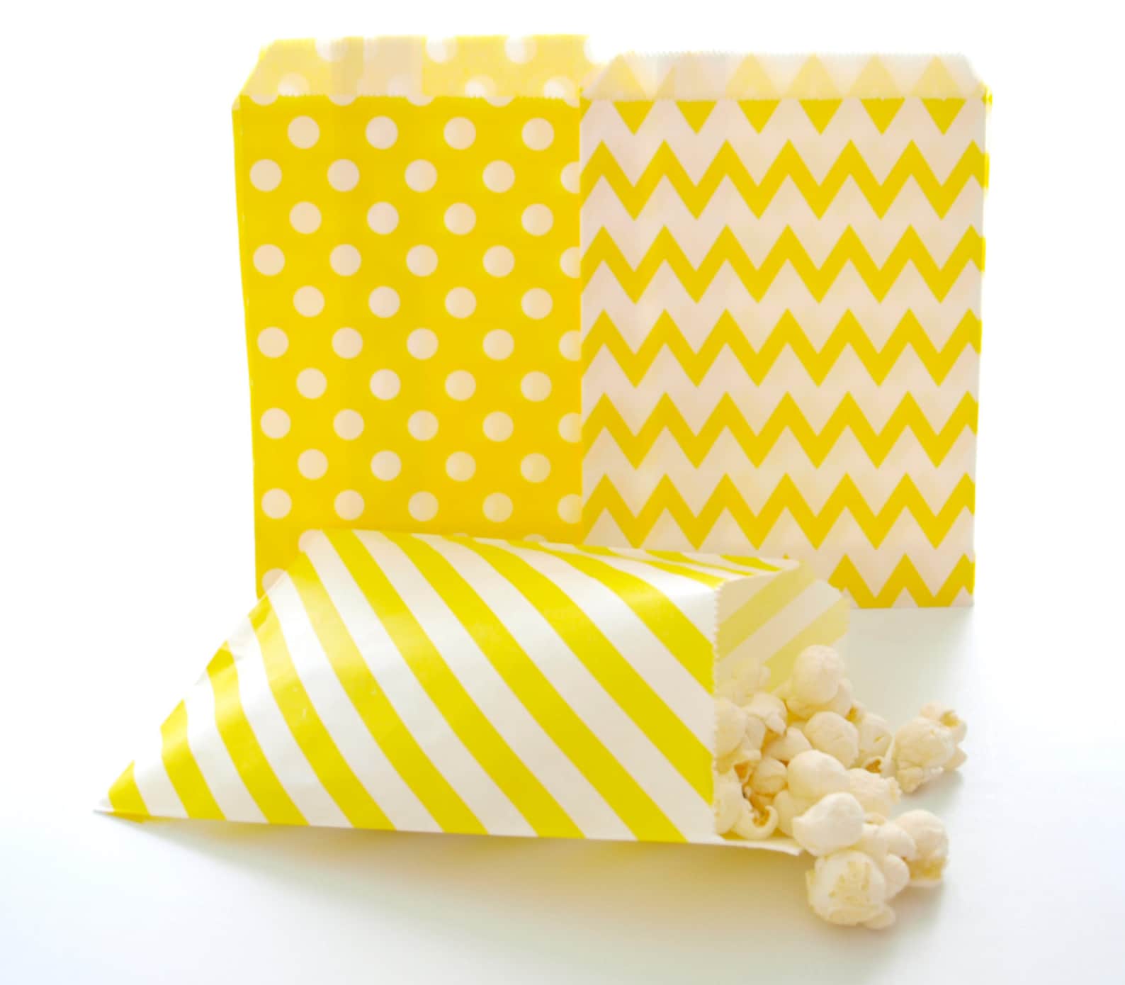 Yellow Paper Bags Birthday Party Favor Bags Candy Buffet Etsy