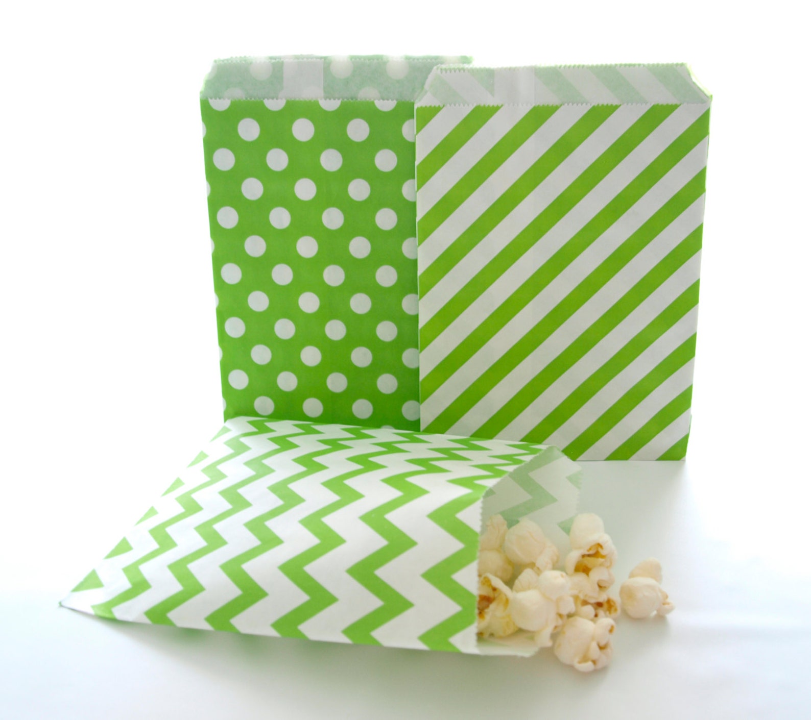 Green Party Favor Bags 75 Pack 1 of Each Design Treat Etsy