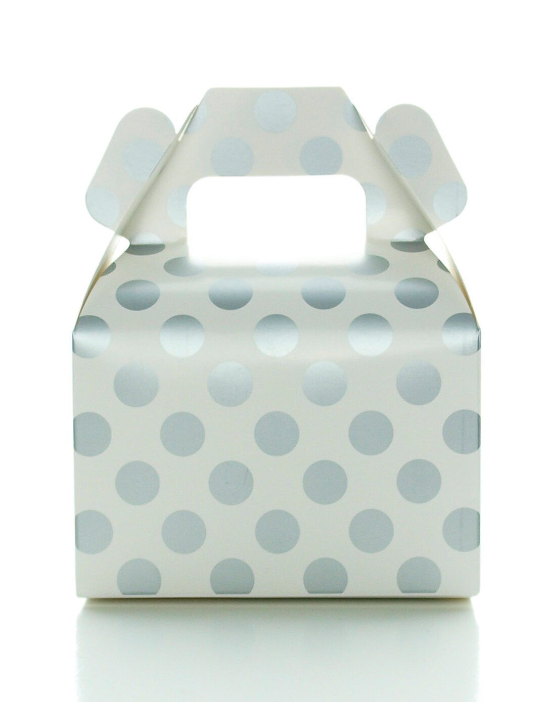 Silver Dot Party Favor Box (12 Pack) - Silver Party Supplies, Treat Box ...