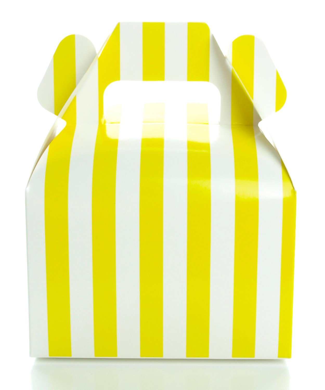 Party Favor Boxes Yellow Stripe Wedding Boxes 12 Pack Etsy