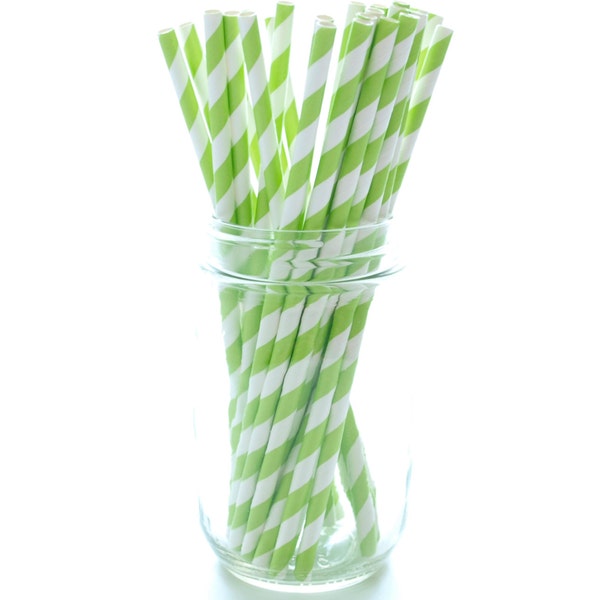 Striped Straws Etsy