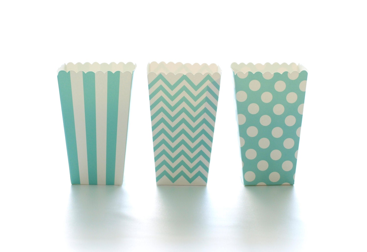 Aqua Blue Popcorn Boxes 36 Pack Mini Popcorn Tubs Etsy
