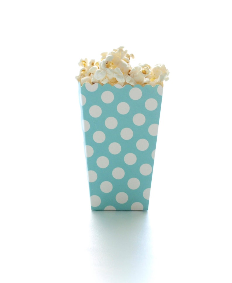 Aqua Blue Popcorn Boxes 36 Pack Mini Popcorn Tubs Etsy