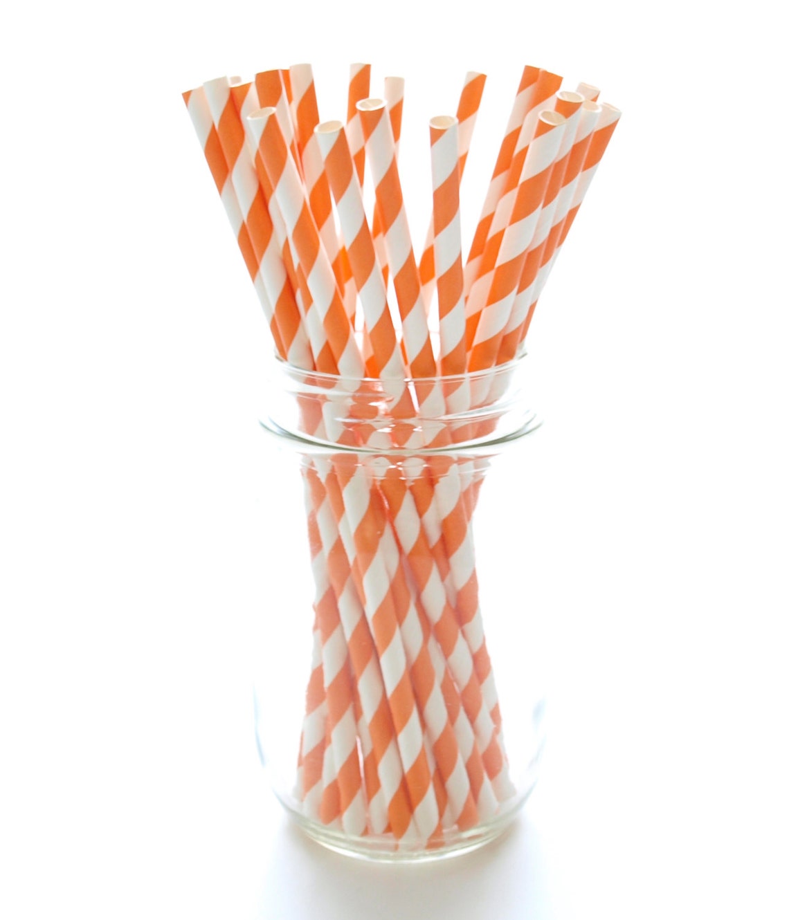 Orange Drinking Straws Paper Straws Stir Stick Long Etsy