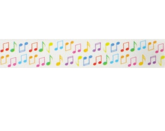 Colorful Music Notes Washi Tape: Scrapbook & Planner Tape