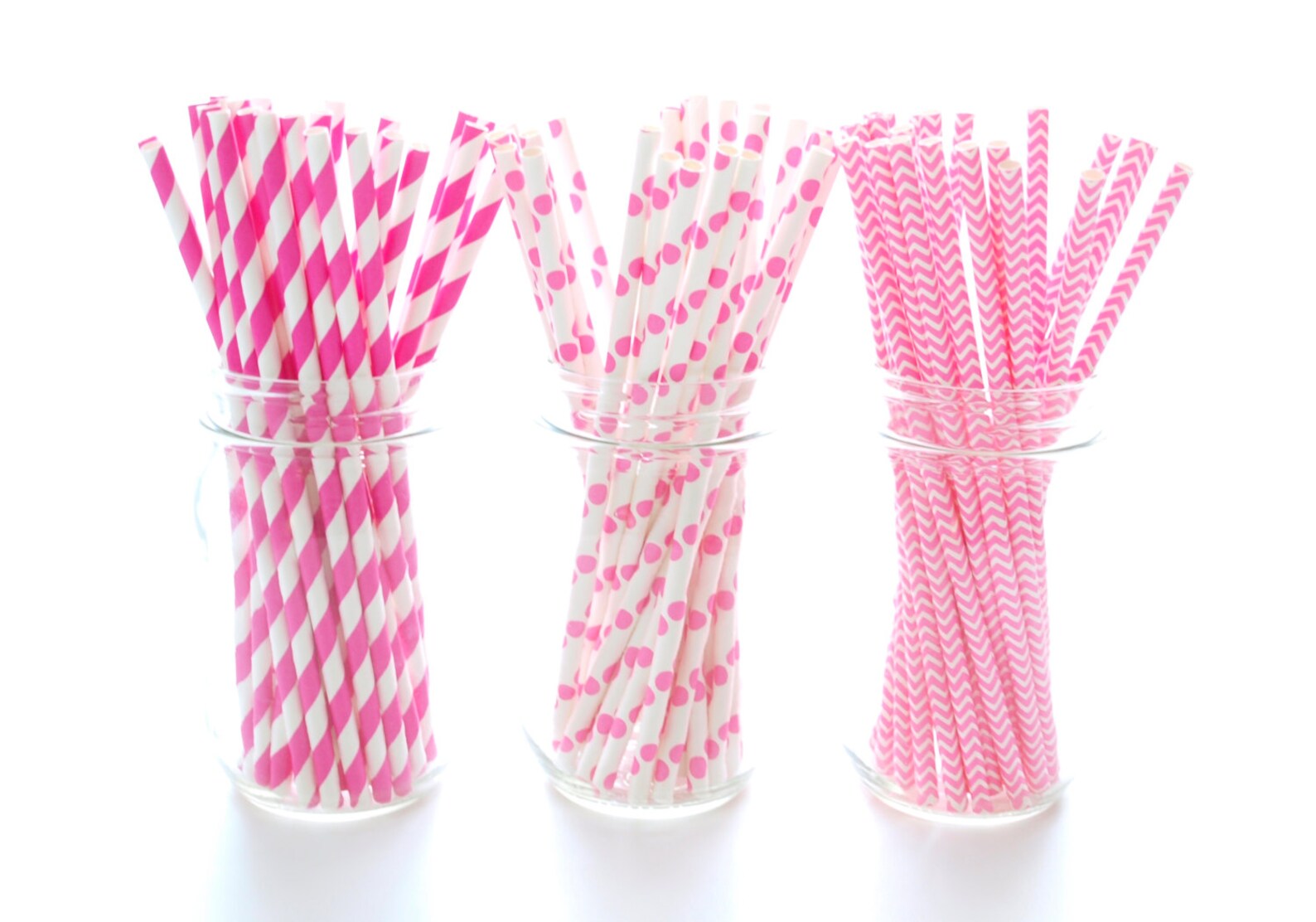 Hot Pink Party Straws Drink Stirrers Drinking Straws Hot Etsy