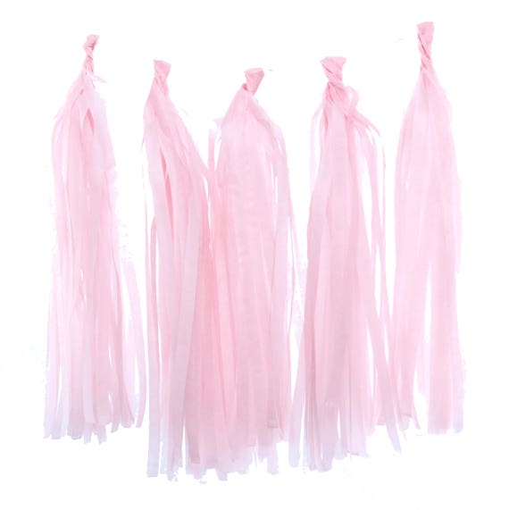 Tissue Paper Garland, Pink Streamers Party Tassels (Set of 5) - Wedding  Backdrops, Birthday Party Supplies, Wedding Shower Decorations, Paper  Flower