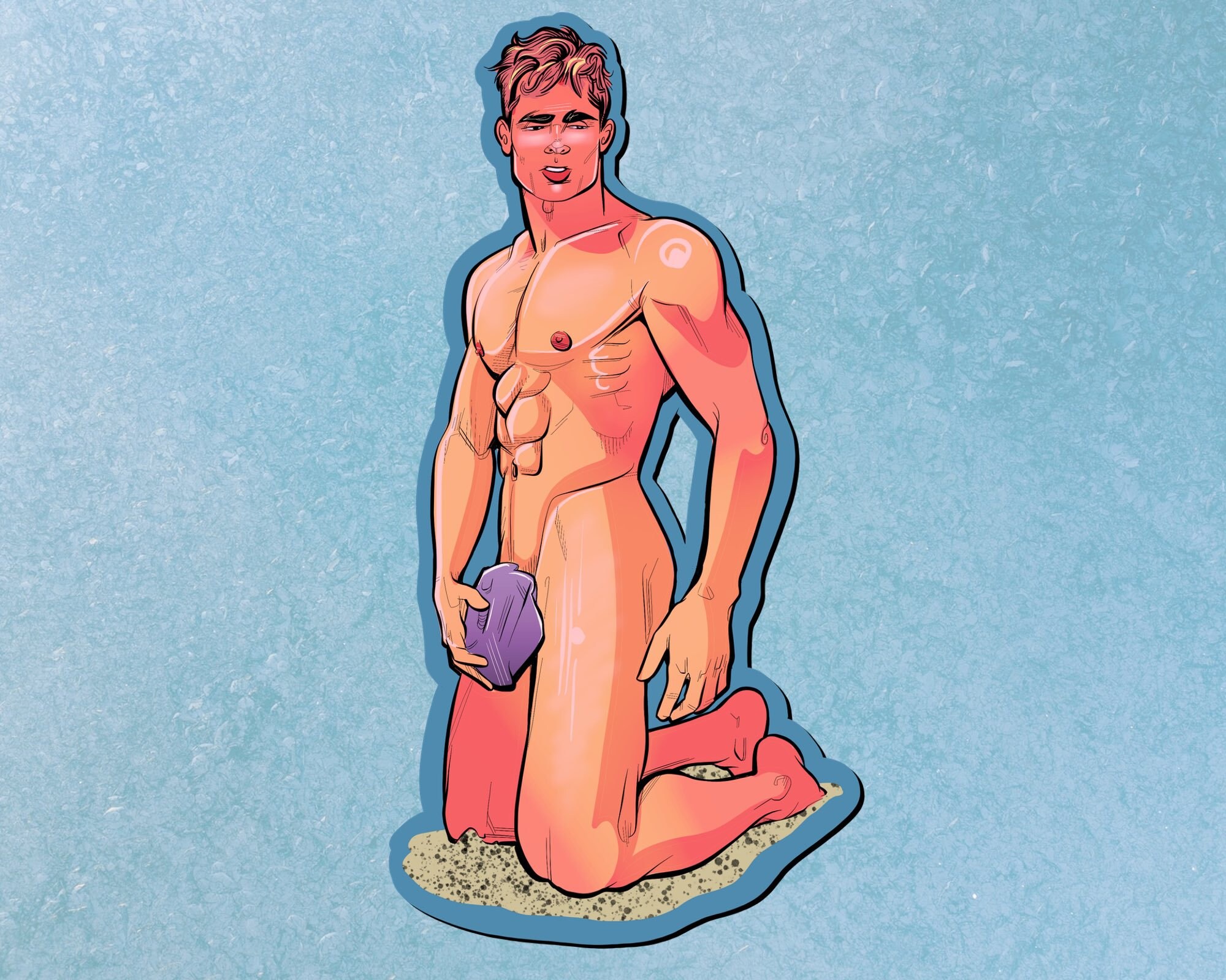 PIETRO Gay Art Male Nude HQ Vinyl Sticker - Etsy Finland