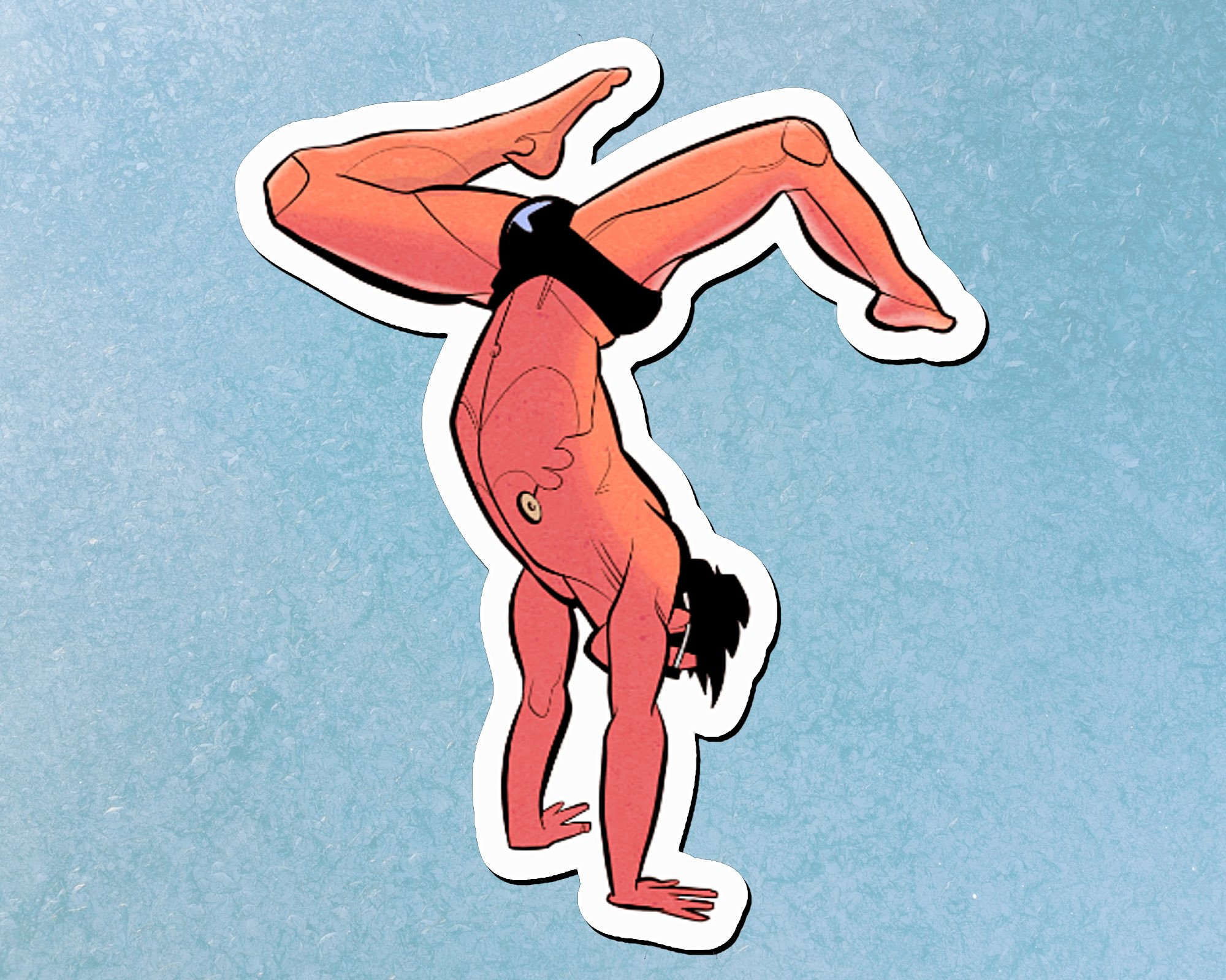HANDSTAND gay art speedo vinyl sticker Etsy