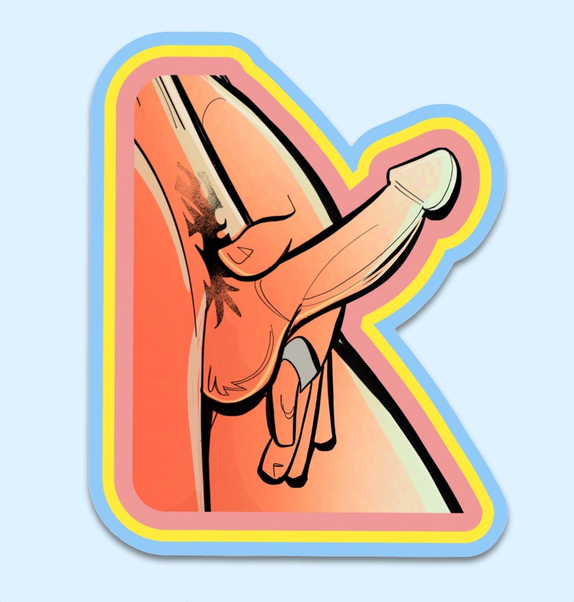 DINK Vinyl Sticker HQ Gay Art Homoerotic Male Nude Naked Hunk -  Israel