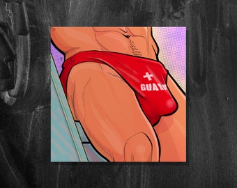 GUARD+ magnet gay art Speedo hot guys briefs hunk bulge