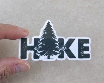 HIKE Vinyl Sticker, Camping Sticker, Outdoorsy Sticker For Laptop or Water Bottles, Hiking Gift For Women or Men, Stocking Stuffer