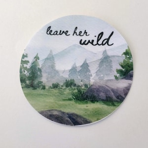 Laissez son autocollant de randonnée sauvage, autocollant de camping, autocollant de plein air pour ordinateur portable, bouteilles d'eau, cadeau de randonnée pour les femmes, cadeau d'amoureux de la nature