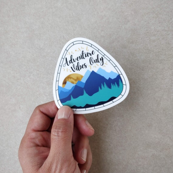 Adventure Vibes Only Hiking Sticker, Camping Sticker, Outdoorsy Sticker For Laptop, Water Bottles, Hiking Gift For Women, Camping Gift