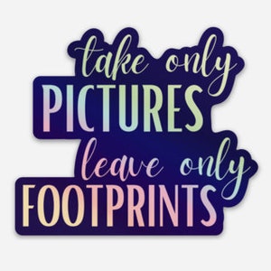 Take Only Pictures, Leave No Trace, Hiking Sticker, Camping Sticker, Outdoorsy Sticker For Laptop, Water Bottles, Hiking Gift For Women