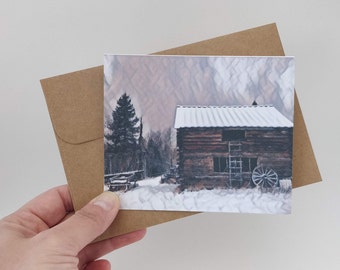 Winter Scenes Cards Set, Colorado Prints Card Set, 3 Blank Cards Set With Envelopes, Perfect For All Occasions