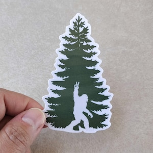 Sticker randonnée Big Foot, Sticker aventure, Sticker plein air pour bouteilles d'eau ou ordinateur portable, cadeau de randonnée, cadeau de camping, bas de Noël