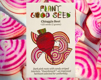 Chioggia Beet Seeds, Vegetable Seeds, Gardening Seeds, Organic Seeds, Seeds For Planting, Heirloom Seeds, Garden Seeds, Rare Seed Packets
