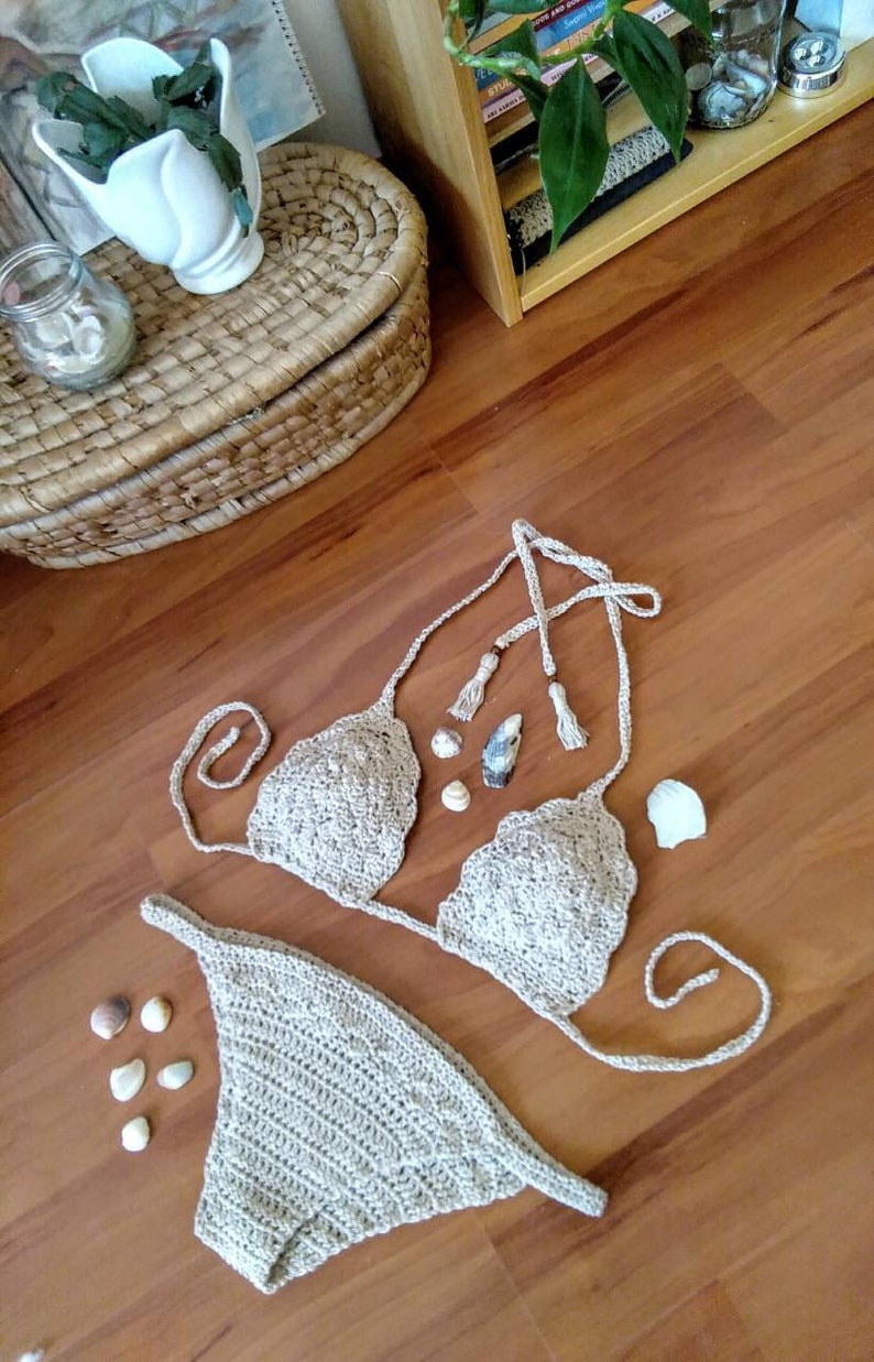 Basic String bikini set crochet boho bikini beachwear Etsy