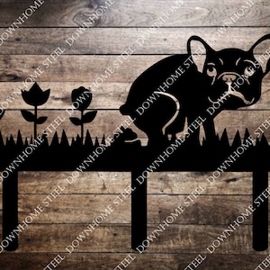 Pooping Frenchie keychain holder svg/dxf - Downhome Steel Digital Download - Laser CNC Plasma Waterjet - French Bulldog key chain DXF SVG