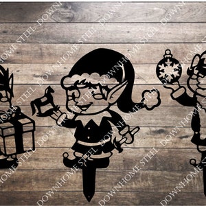 Santa Christmas Elf design svg/dxf - Downhome Steel Digital Download - Laser CNC Plasma Waterjet - Santa Elf DXF SVG