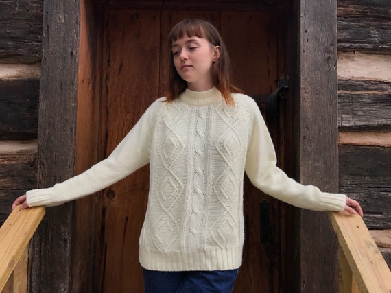 acrylic cable knit sweater