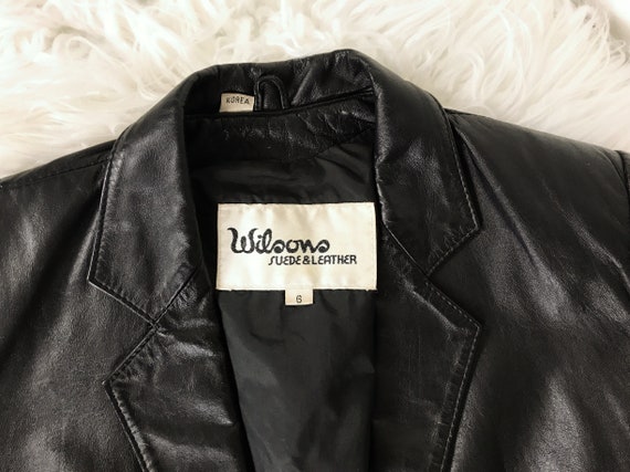 Vintage 1970s Wilsons Leather Black Fitted Real Jacket - Wilson Suede And Leather Vintage 1970s Wilsons Leather Black Fitted Real Jacket - Wilson Suede And Leather