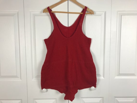 Vintage 1920s Warner Knit Deep Red Knit Wool Men's