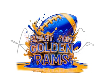 Albany State Golden Rams Football Png Sublimation Dtv Dtf Design Etsy