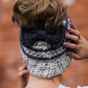 Beehive Messy Bun Hat Crochet Pattern: Striped Ponytail Beanie (PDF Pattern)
