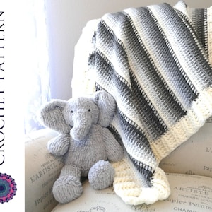 CROCHET PATTERN | Easy Tunisian Baby Blanket